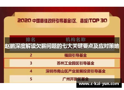 赵鹏深度解读欠薪问题的七大关键要点及应对策略 赵鹏深度解读欠薪问题的七大关键要点及应对策略